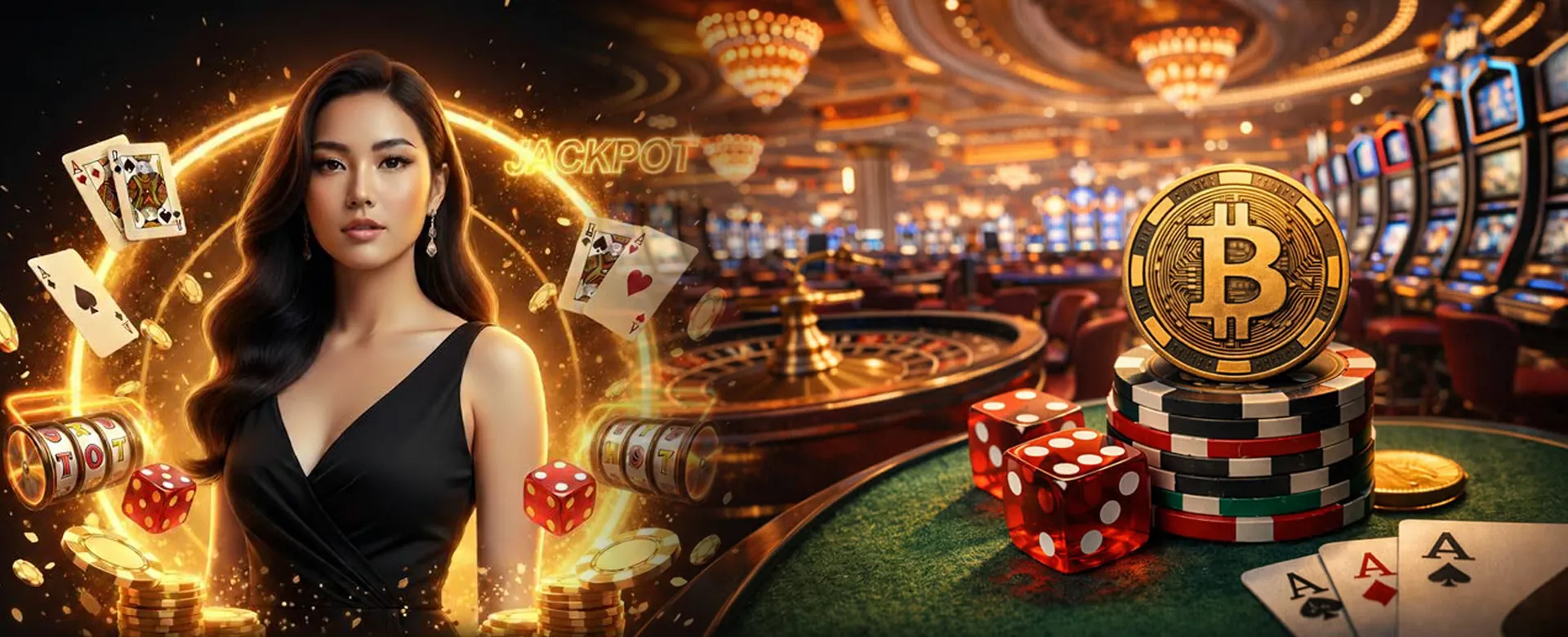 Dynamic casino background with bright lights and game elements, representing Spin PH 8.